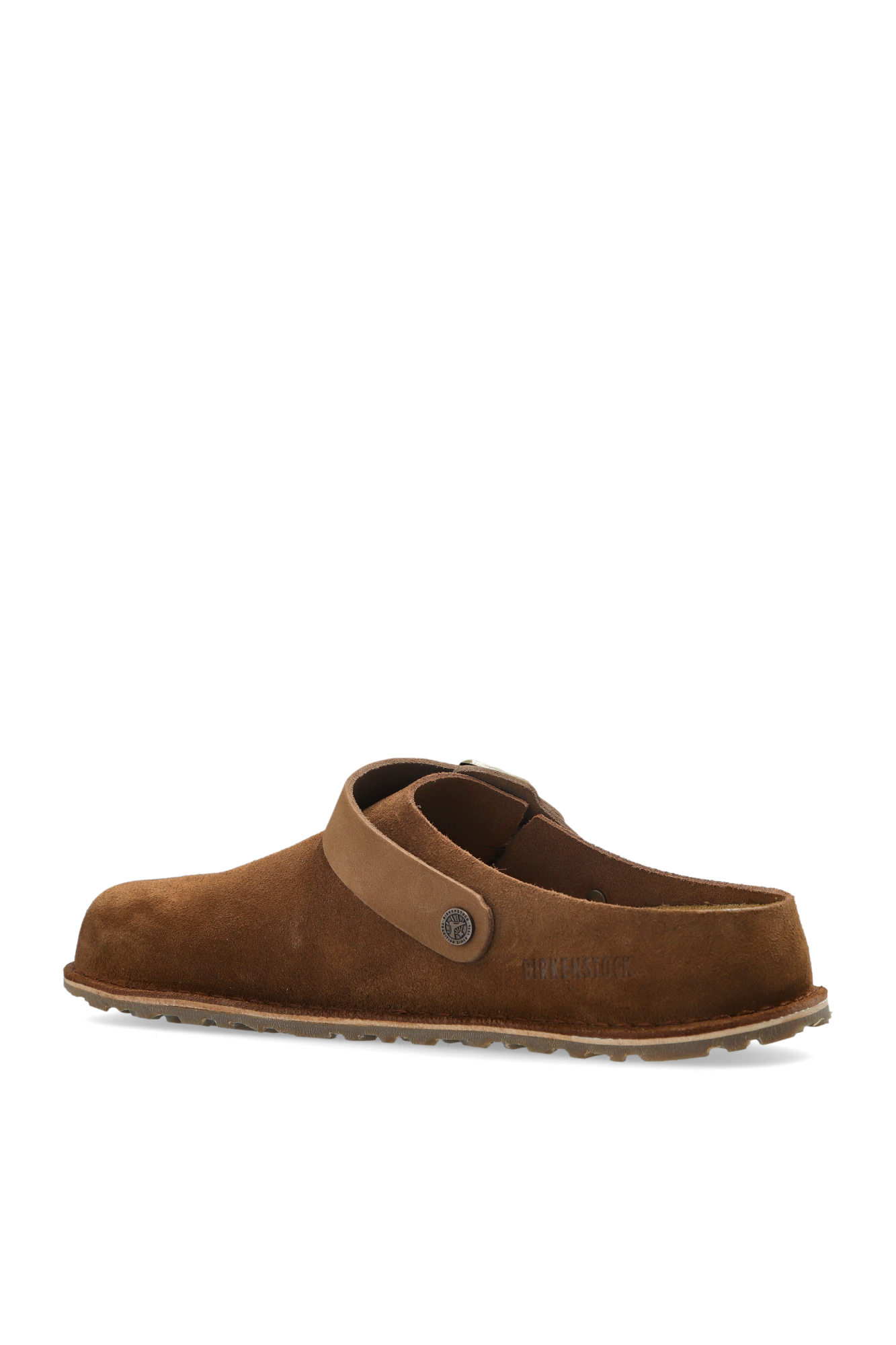 Brown 'Lutry Premium Suede' slides Birkenstock - Vitkac Canada